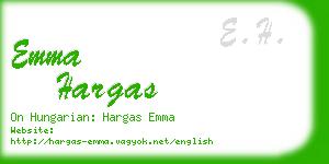 emma hargas business card